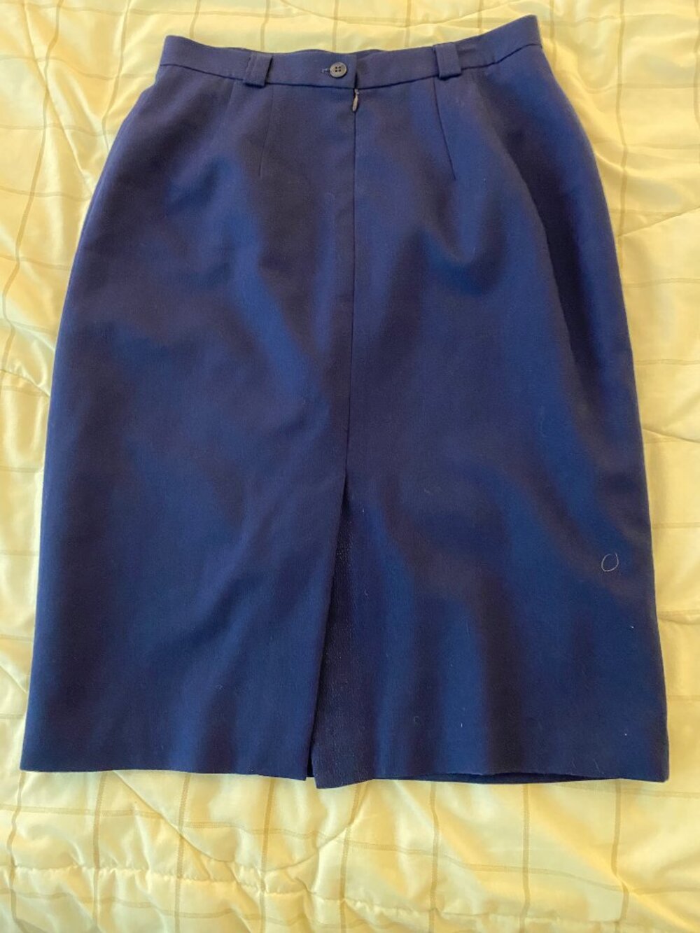 Talbots - size 8 - Royal Blue Wool Pencil Skirt